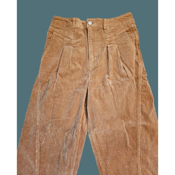 SO Super High Rise Balloon Barrel Corduroy Grunge Pleated Front Pants 7 Juniors - Picture 5 of 10